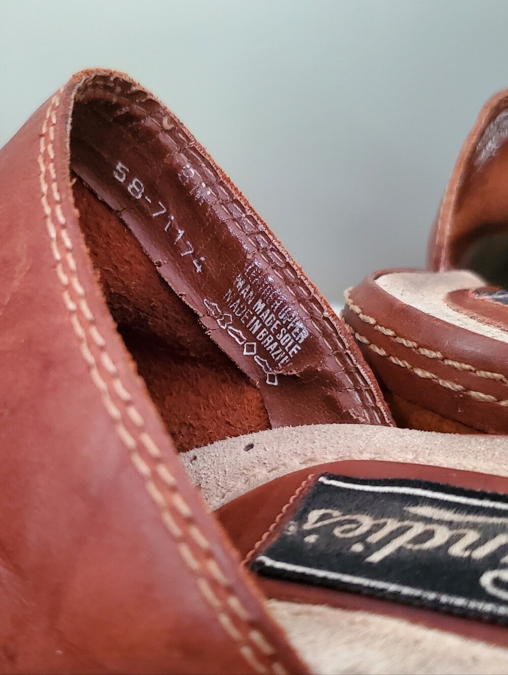 Vintage Candie's Iconic Wooden Platform Leather Mule Clogs - Picture 12 of 13